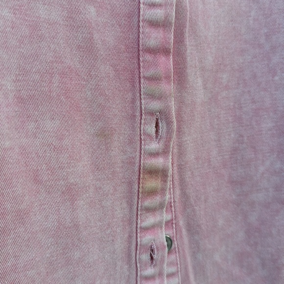 Pink washed denim sleeveless top with ruffles - Picture 6 of 6